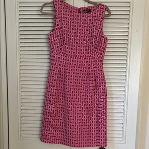 Tahari Pink and White Sleeveless Mini Dress
